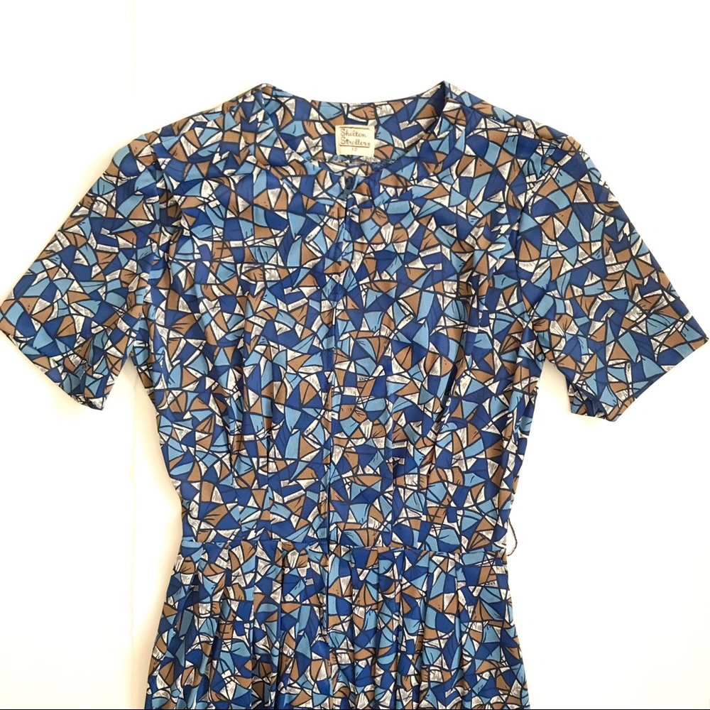 Abstract Print Vintage Dress